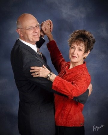 couple in closed ballroom dance position